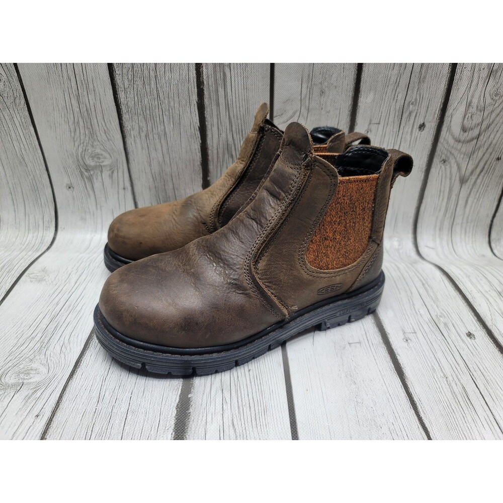 Keen San Jose Leather 90 Pull On Chelsea Utility Boots Women's 5 Brown Leather